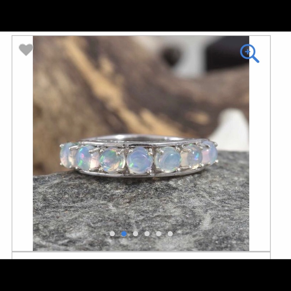 Ethiopian Welo Opal platinum over SS